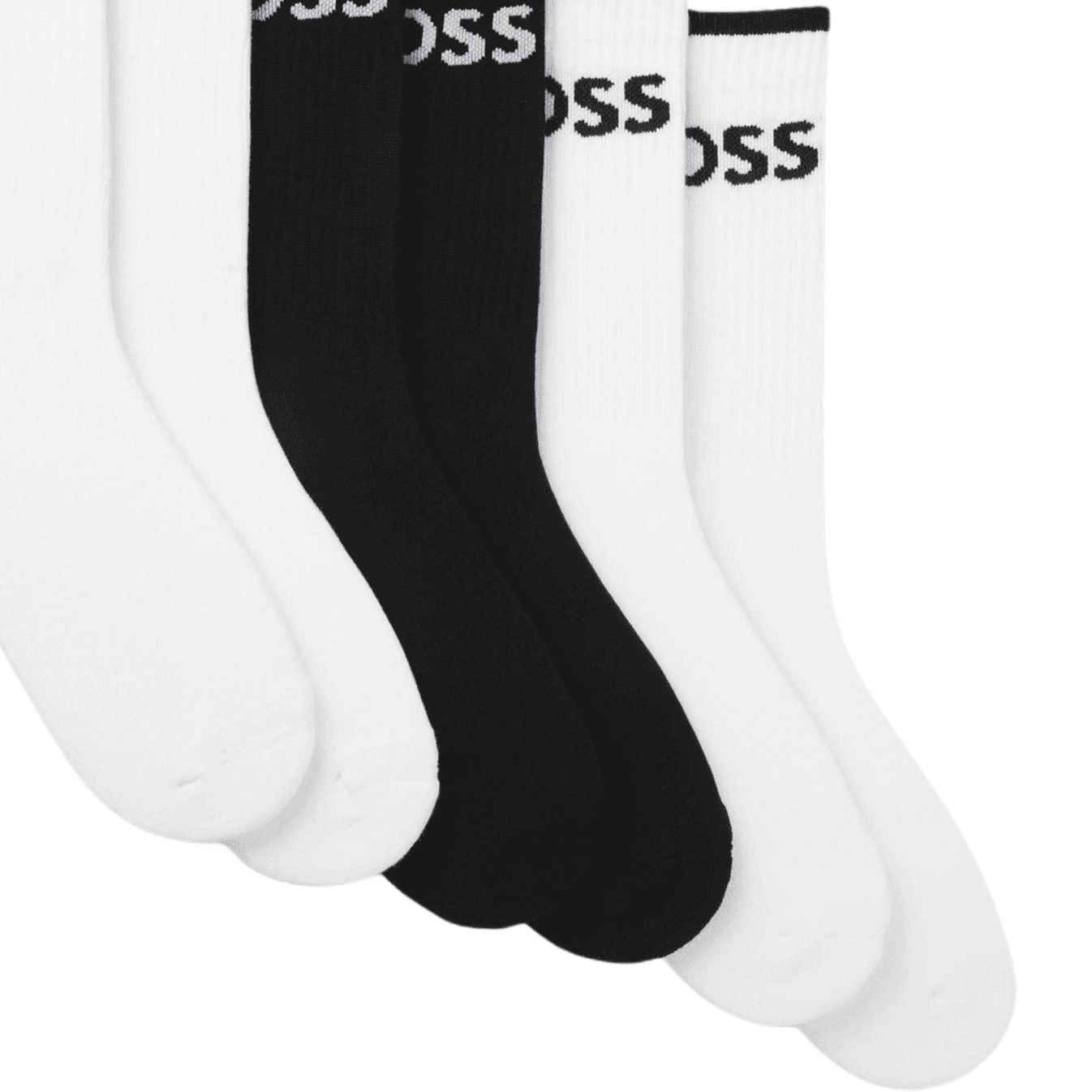 Носки Hugo Boss 6 пачек (белый + черный) мужские носки Crew - изображение 3