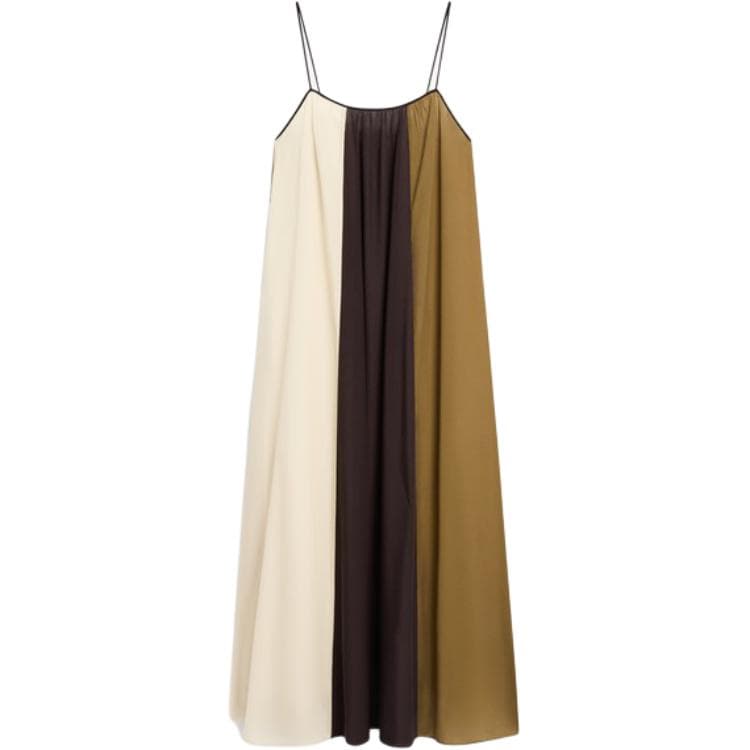 Massimo Dutti Темно-кофейный Женские Платья на бретельках - изображение 2