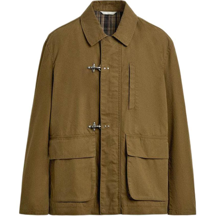 Куртка ZARA Желтый Зеленый Мужской Парки - изображение 1