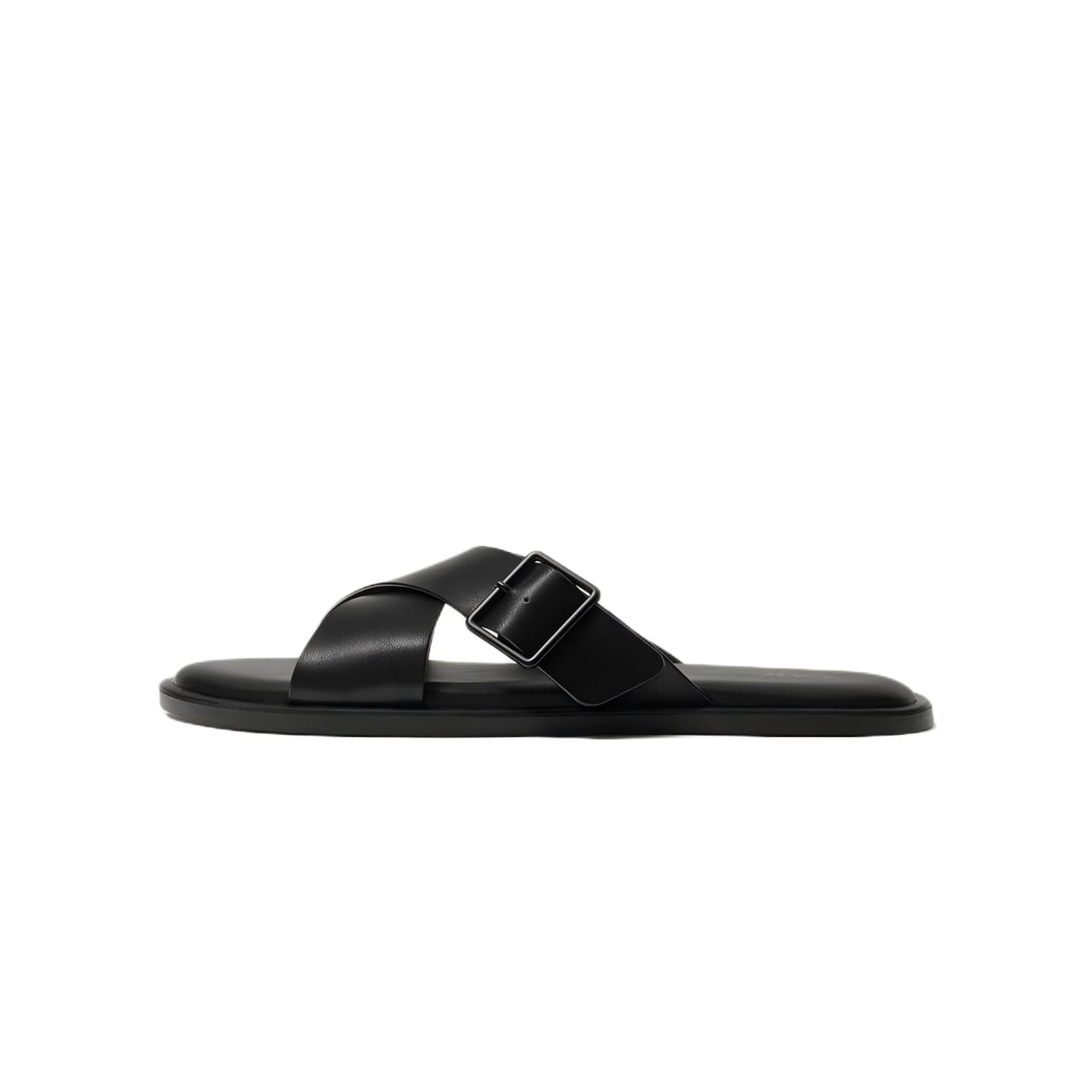 Сандалии ZARA Шлепанцы Мужские Черные - изображение 1