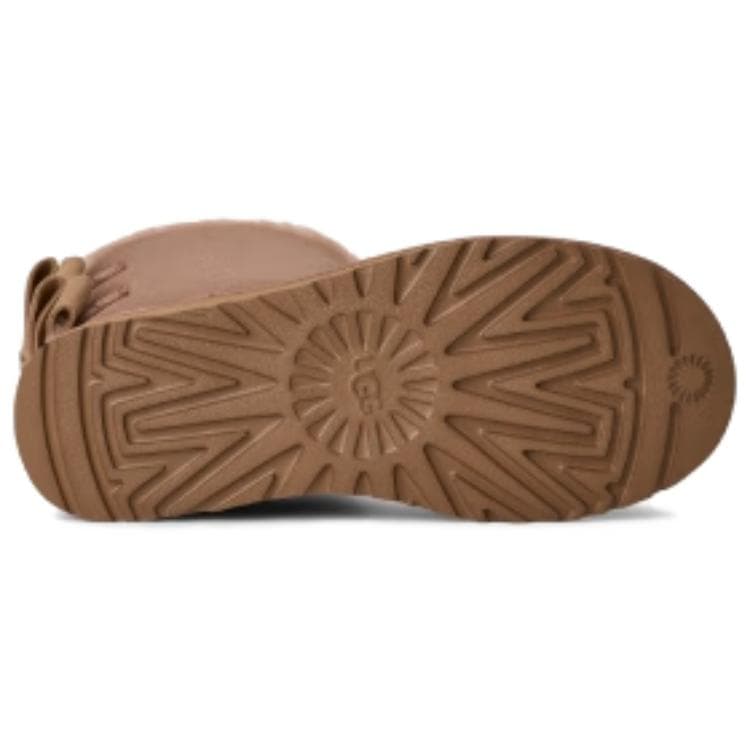 Ботинки зимние UGG Спилок Коровья Кожа Короткие Снежные Ботинки Женские Освежающий Вариант Желудево-Коричневый - изображение 6