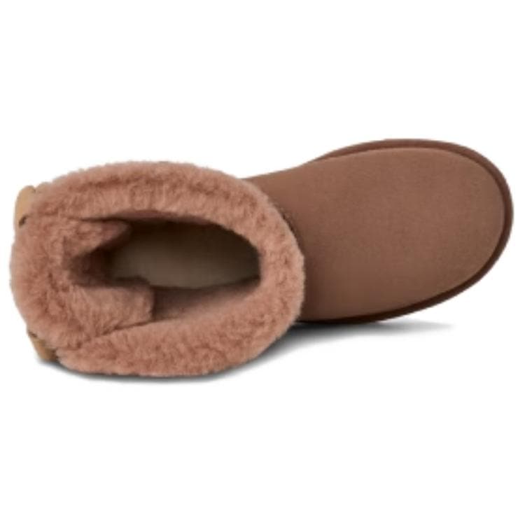 Ботинки зимние UGG Спилок Коровья Кожа Короткие Снежные Ботинки Женские Освежающий Вариант Желудево-Коричневый - изображение 5