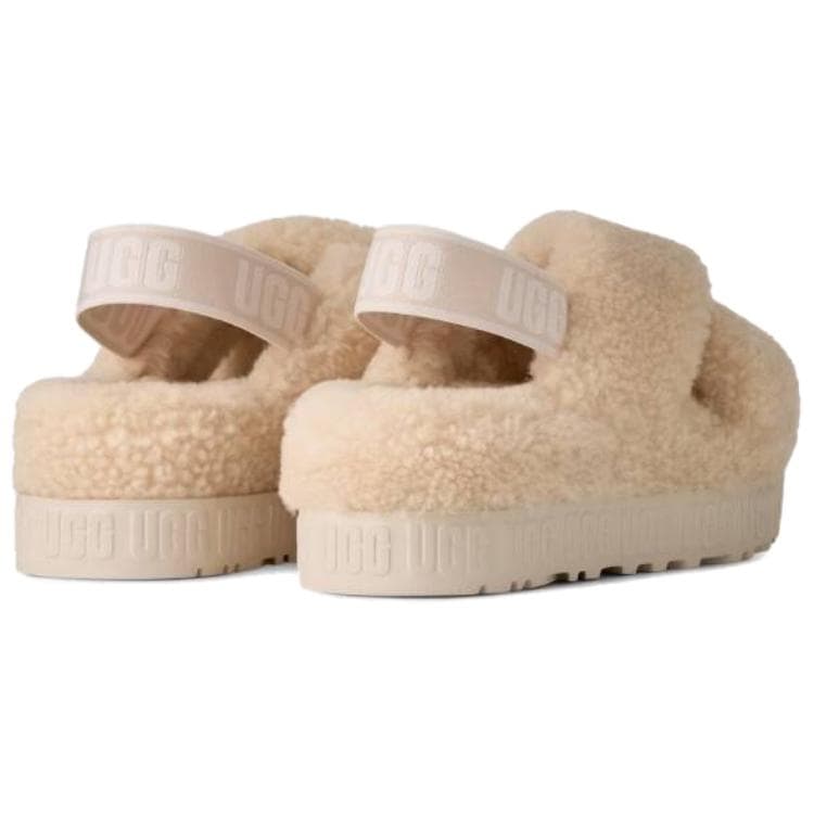 Шлёпанцы ugg Oh Fluffita Босоножки и сандалии на ремешке Бежевый Женские - изображение 3