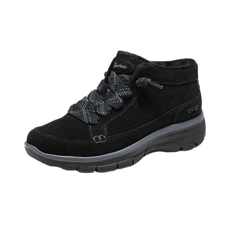Ботинки Skechers Теплый Флис Ботинки Короткая обувь до середины икры Армейские ботинки Женские Черный - изображение 2