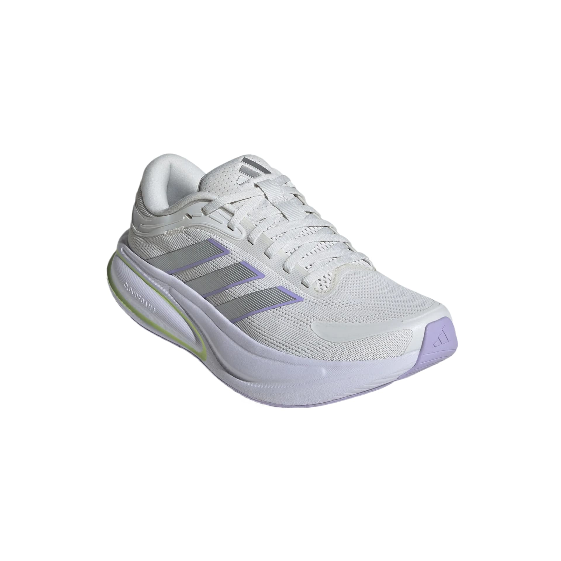 Кроссовки для бега Adidas Response 2,0 Беговые кроссовки Низкий Топ Кристальный Белый Металлический Серебристый Ярко-фиолетовый Женские - изображение 3
