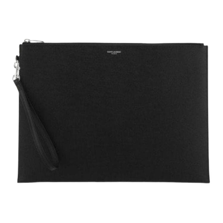 Сумка Saint Laurent YSL Black Leather Clutch - изображение 1