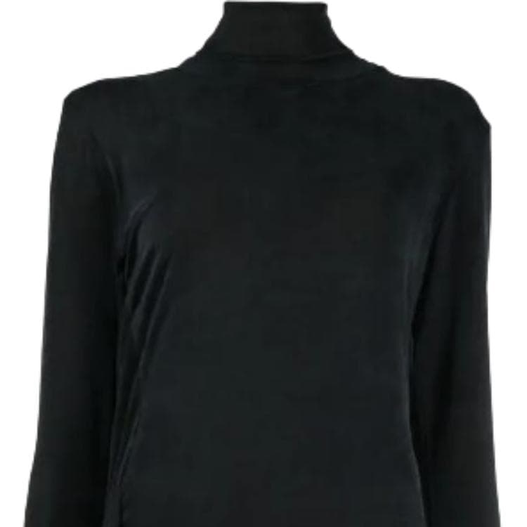 Платье MM6 Maison Margiela Длинное платье с длинными рукавами женское черное - изображение 4