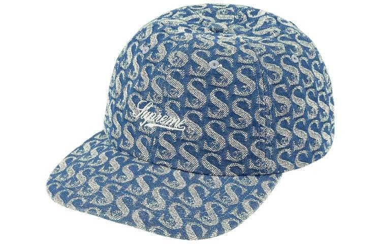 Кепка Supreme Week 9 Monogram Denim 6-Panel - изображение 5