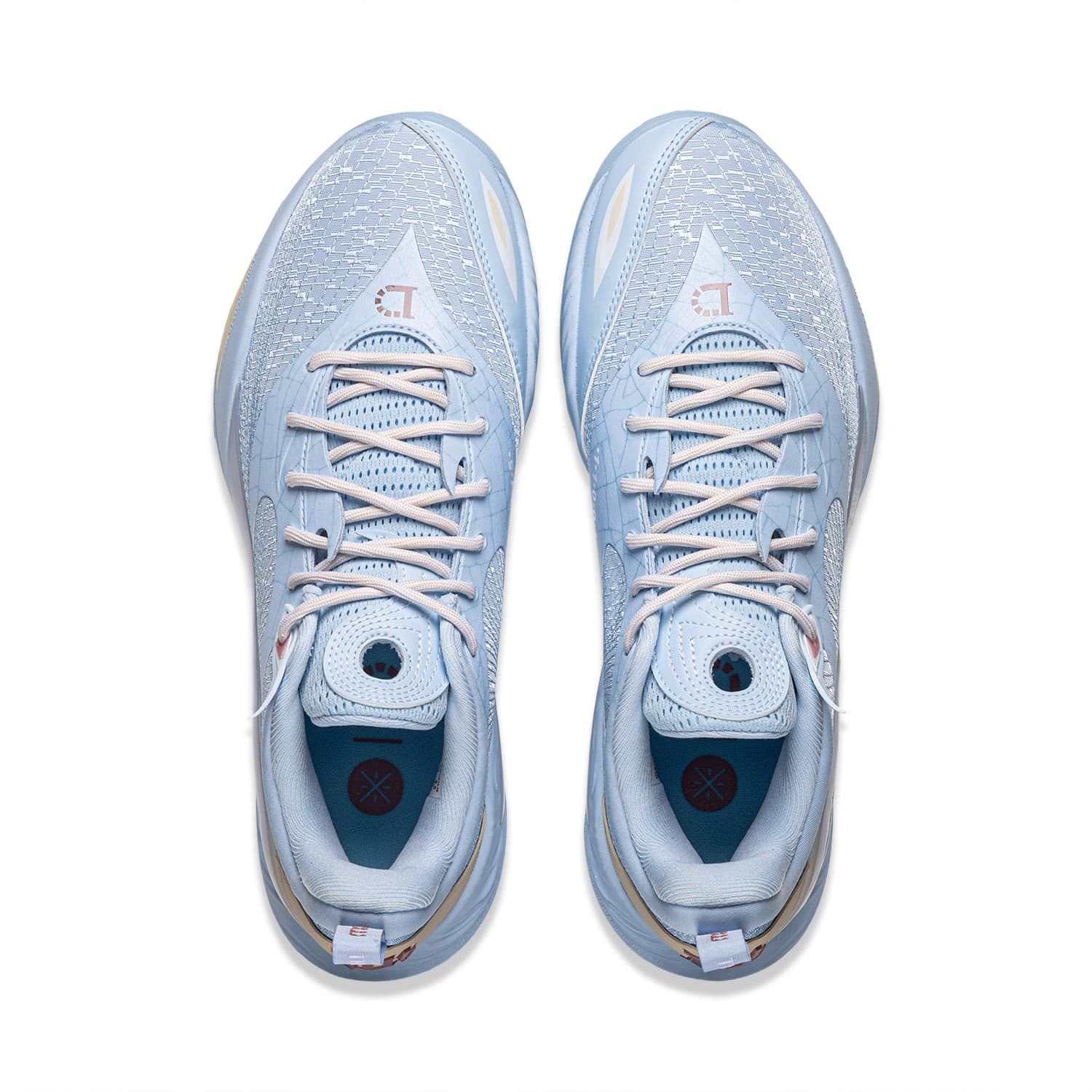 Кроссовки для баскетбола Li NING DLO2 Баскетбольные кроссовки Low Топ Ледниково-голубой Мужской - изображение 4