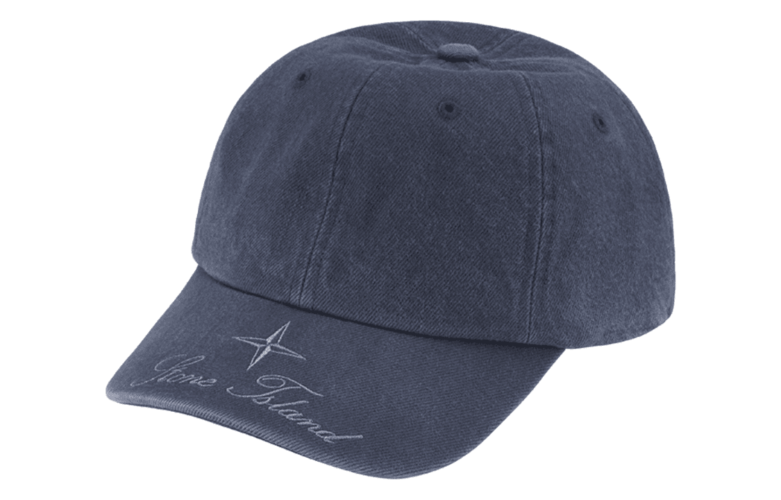 Кепка Supreme x Stone Island Twill 6-Panel Blue - изображение 1