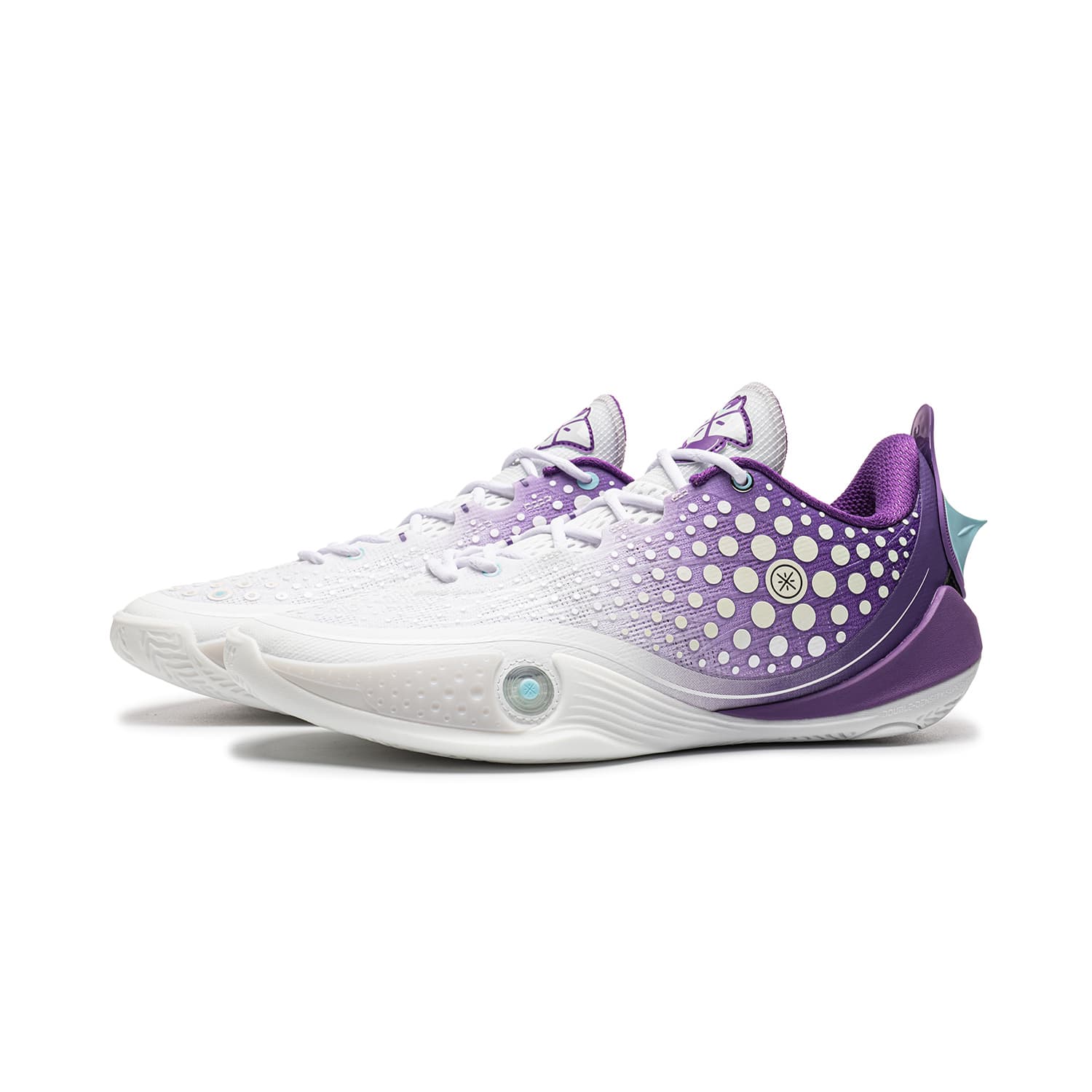 Кроссовки для баскетбола Li NING Wade 808 6 ULTRA Баскетбольные кроссовки Низкий Топ Стандартный Белый Сливовый Фиолетовый Мужской - изображение 3