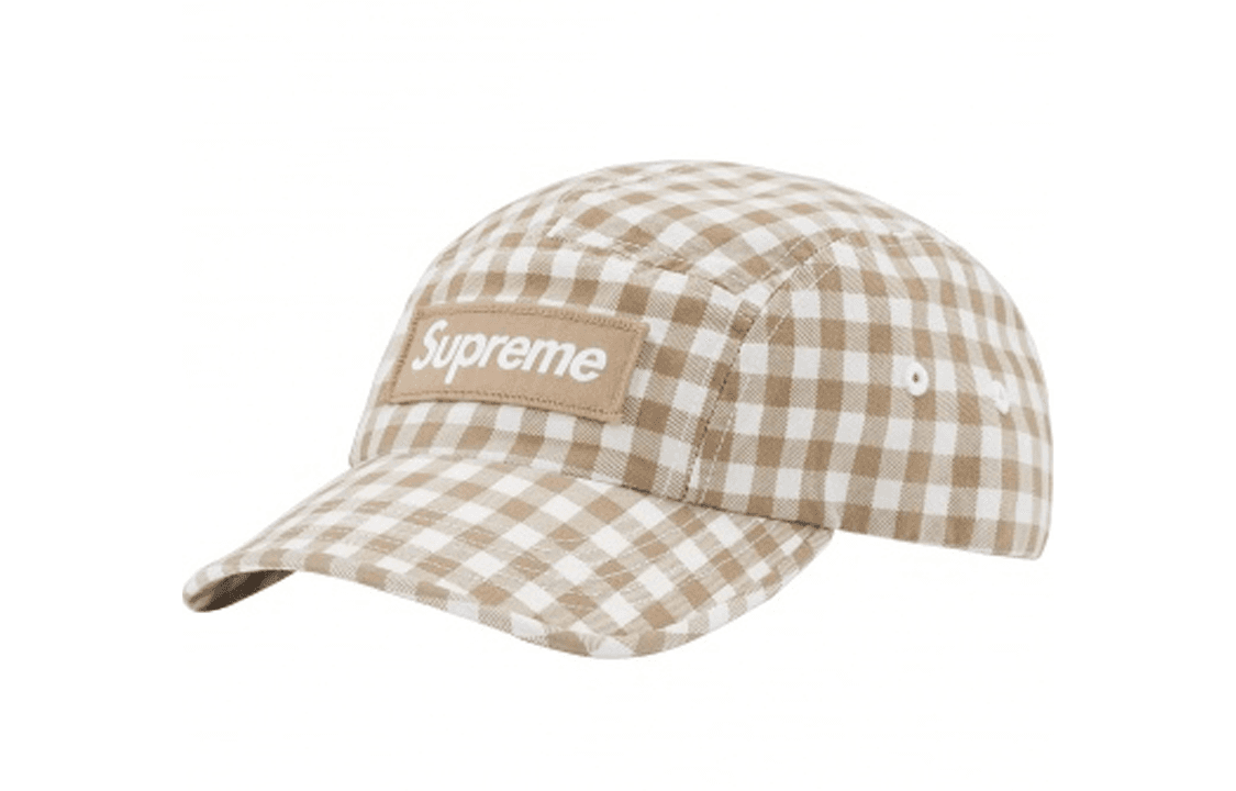 Кепка Supreme SS23 WEEK9 GINGHAM CAMP CAP - изображение 1