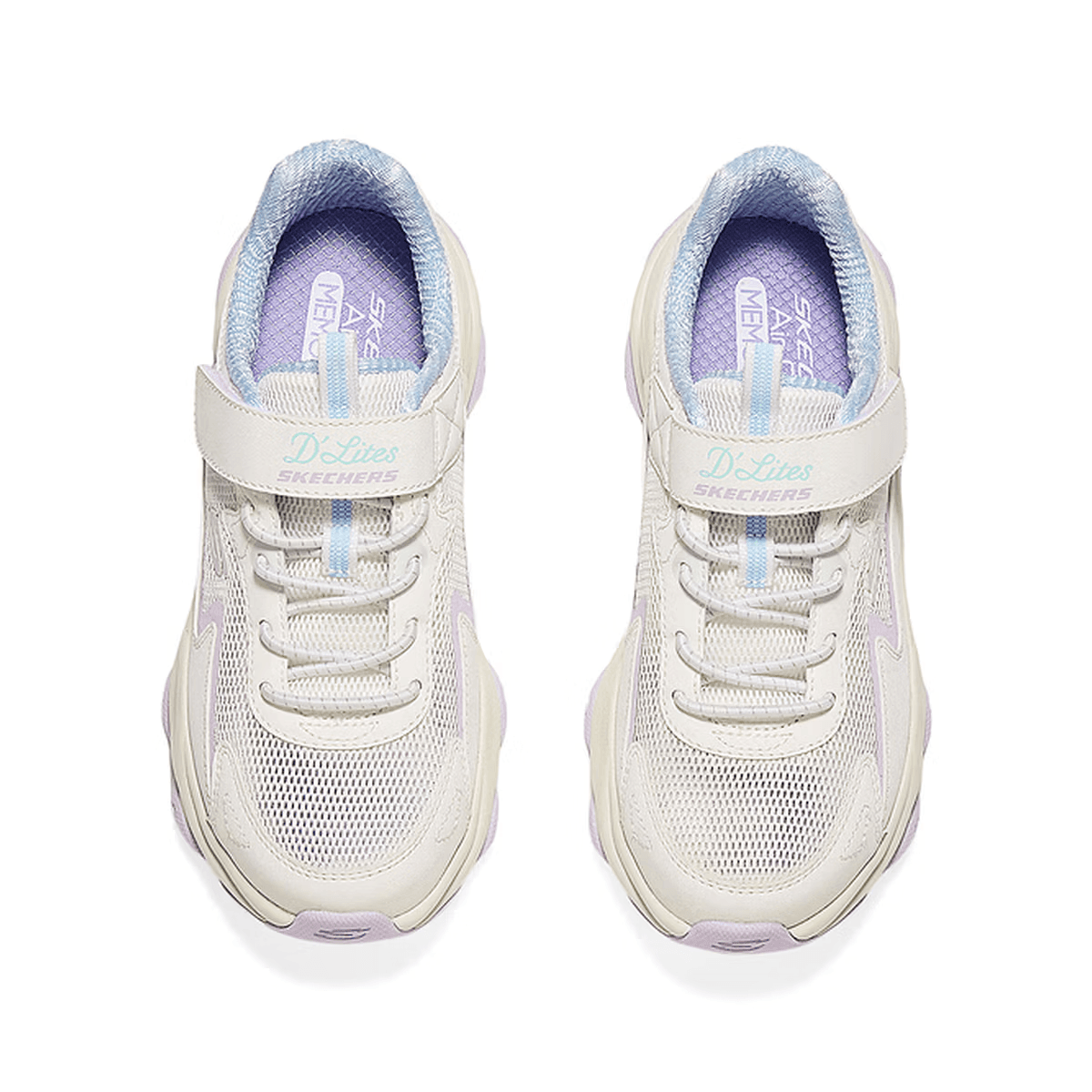 Кроссовки Skechers Kids D'LITES Синтетическая кожа текстиль противоскользящий амортизация дышащий низкий верх - изображение 3