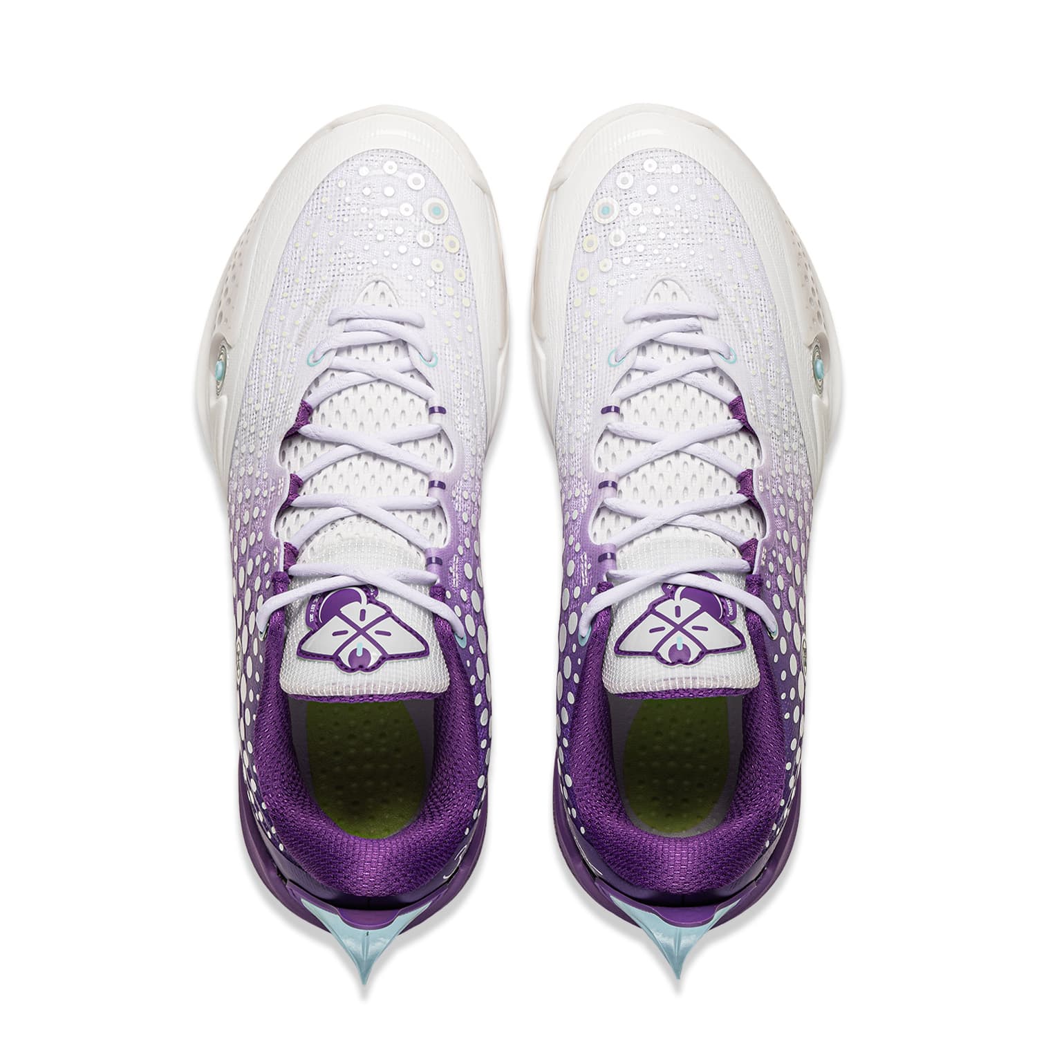 Кроссовки для баскетбола Li NING Wade 808 6 ULTRA Баскетбольные кроссовки Низкий Топ Стандартный Белый Сливовый Фиолетовый Мужской - изображение 4