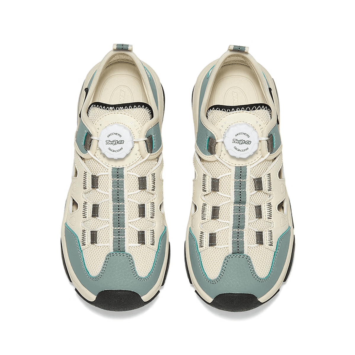 Сандалии Skechers Kids Синтетическая кожа текстиль Low Топ Сандалии Натуральный Детский - изображение 3