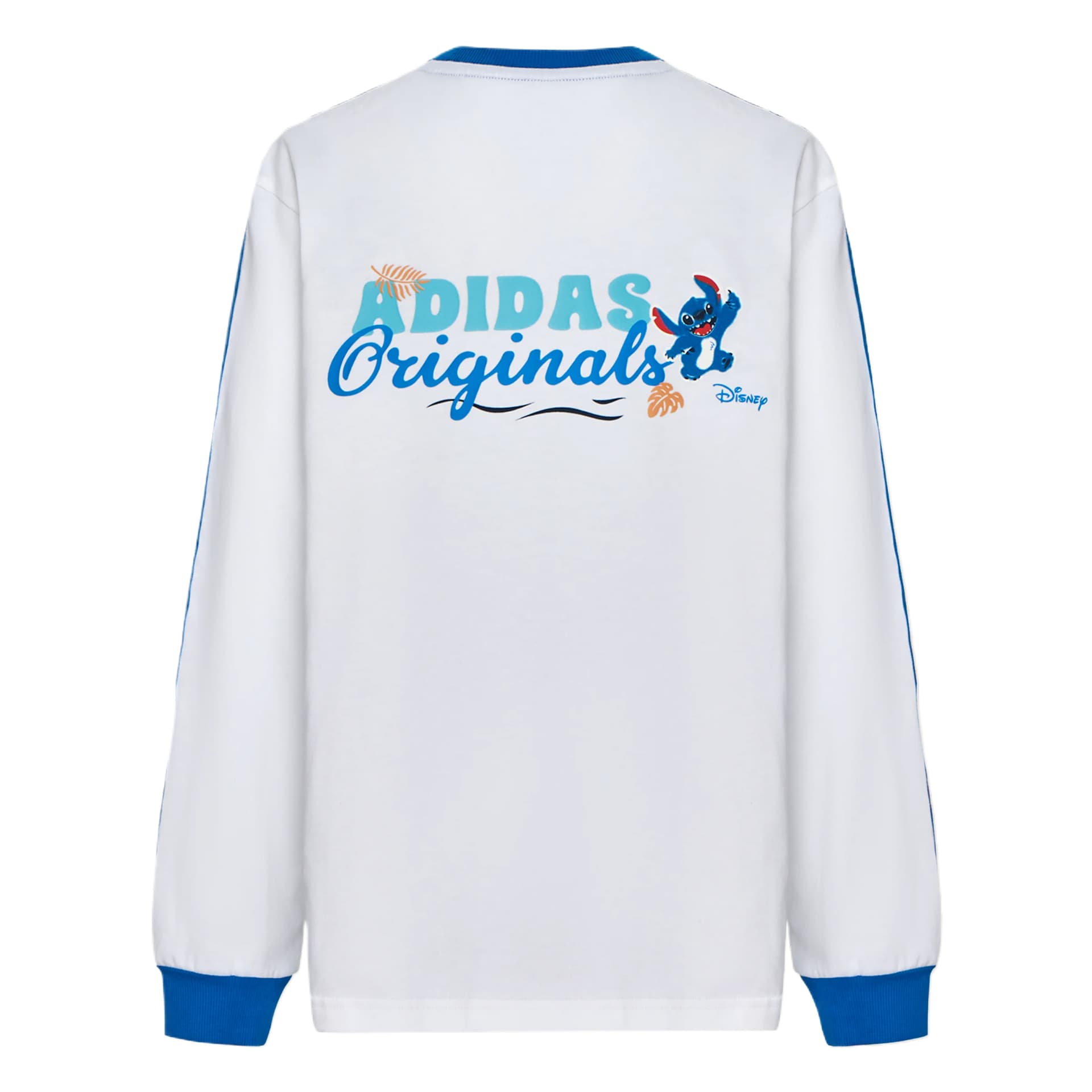 Футболка Adidas Originals Disney Lilo Stitch Белый Перо Синий Детские Рубашки - изображение 2