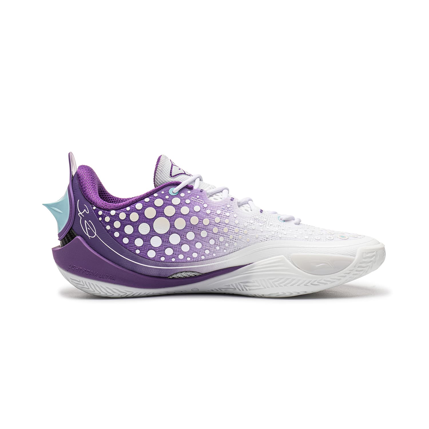 Кроссовки для баскетбола Li NING Wade 808 6 ULTRA Баскетбольные кроссовки Низкий Топ Стандартный Белый Сливовый Фиолетовый Мужской - изображение 2