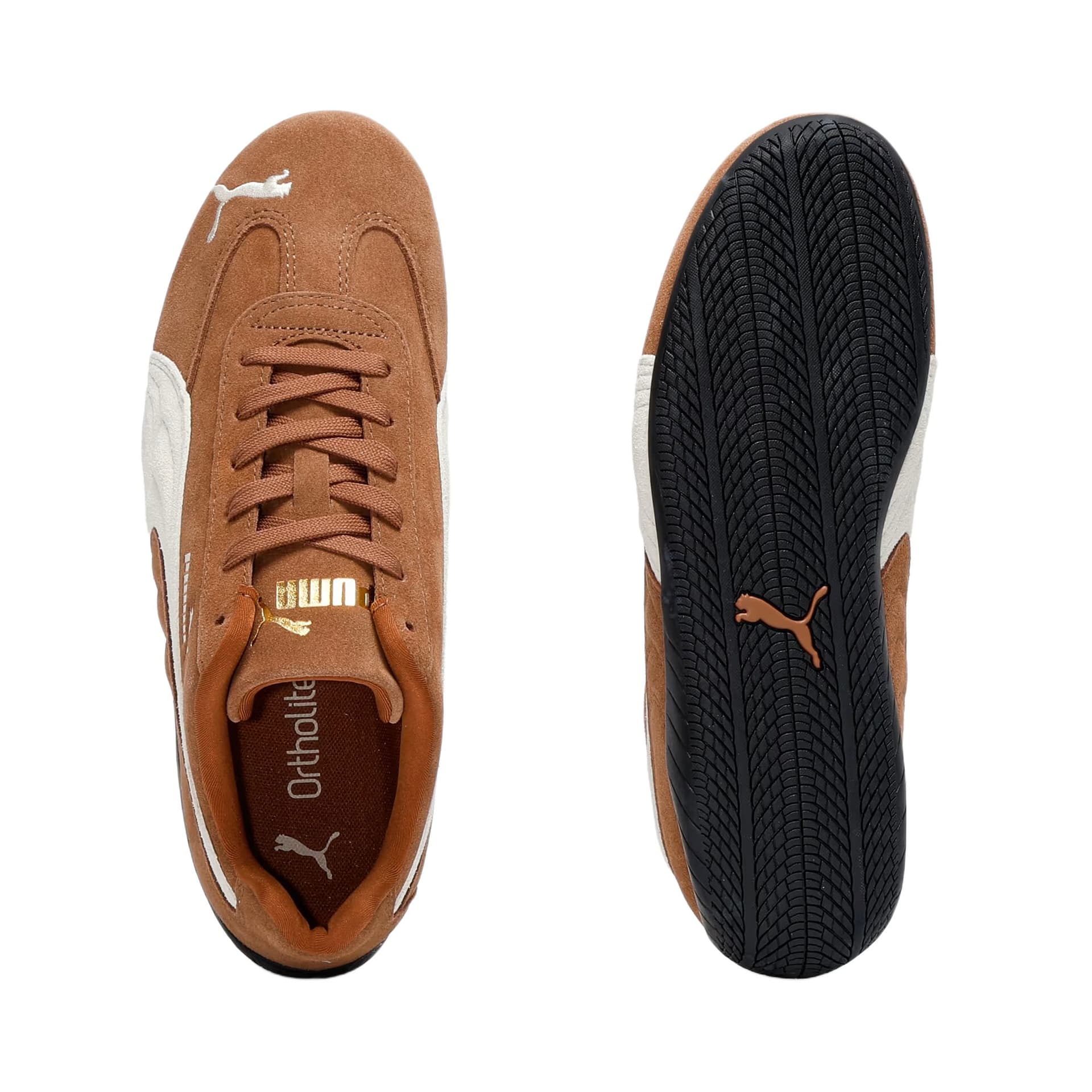 Кроссовки PUMA Speedcat Low Кеды Детские Лайфстайл Коричневые - изображение 4