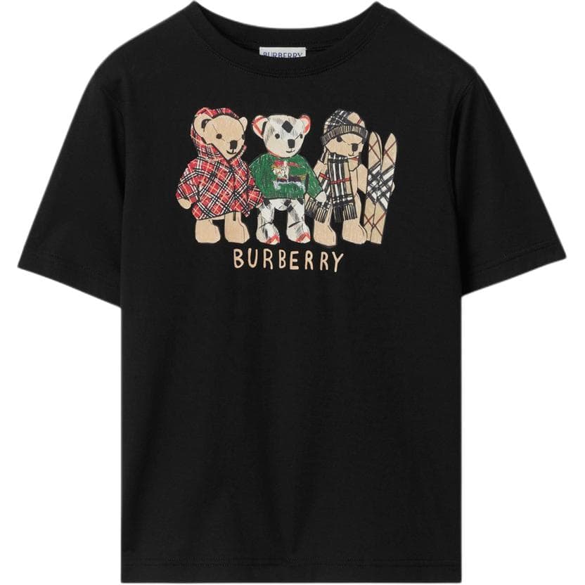 Футболка Burberry Черные Детские Рубашки T - изображение 1