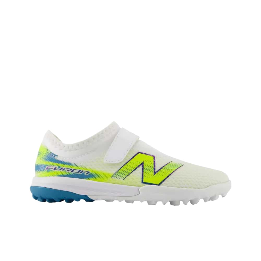 Бутсы NEW BALANCE KIDS Футбольные бутсы Низкий Топ Белый Принтер Ленты Алюминево-зеленый Kids - изображение 2