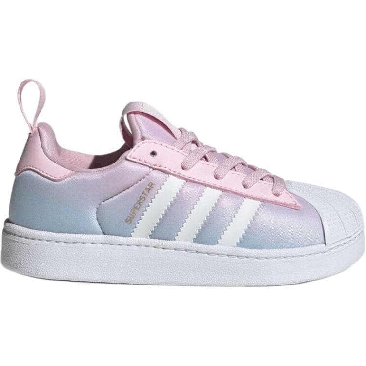 Кроссовки Adidas Originals SUPERSTAR Детская Скейтбординг Обувь Низкий Верх Синий Розовый Kids - изображение 2