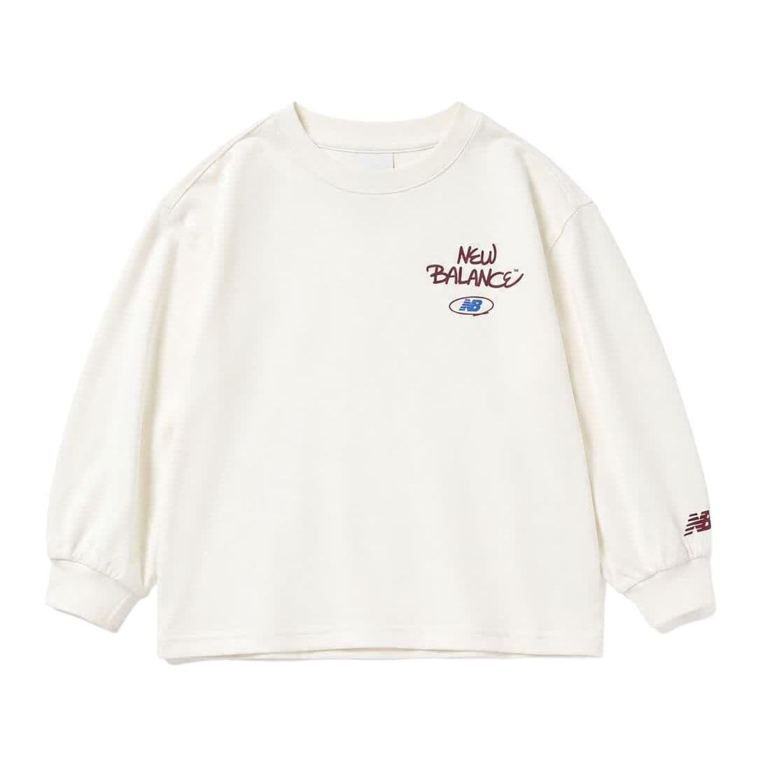 Футболка New Balance Слоновая кость Kids T-рубашки - изображение 1