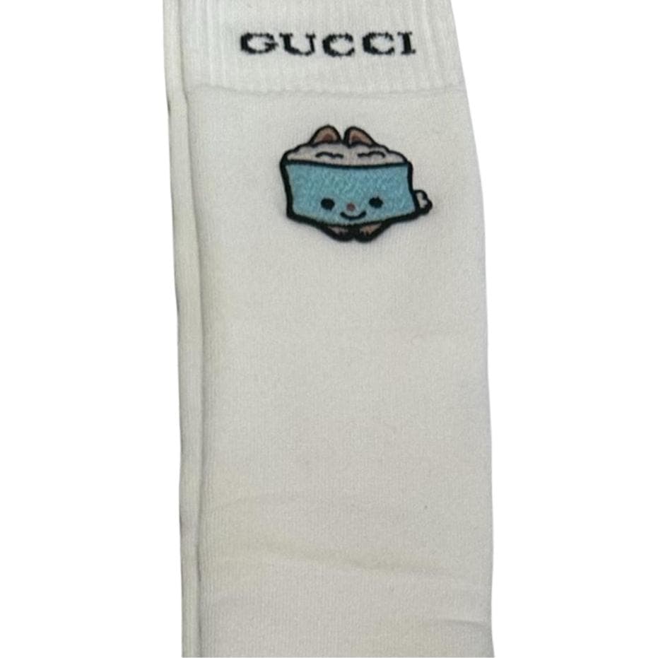 Носки GUCCI Белые Унисекс Носки до колена - изображение 2