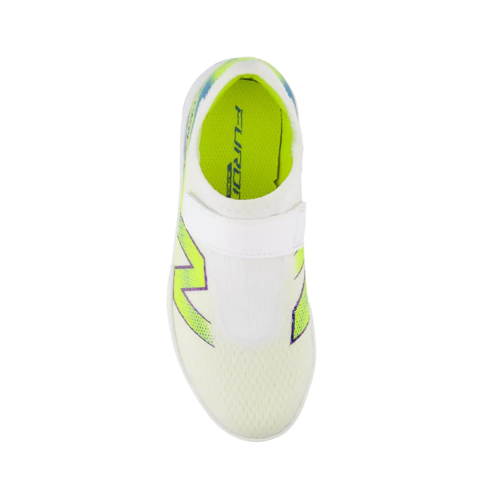 Бутсы NEW BALANCE KIDS Футбольные бутсы Низкий Топ Белый Принтер Ленты Алюминево-зеленый Kids - изображение 3