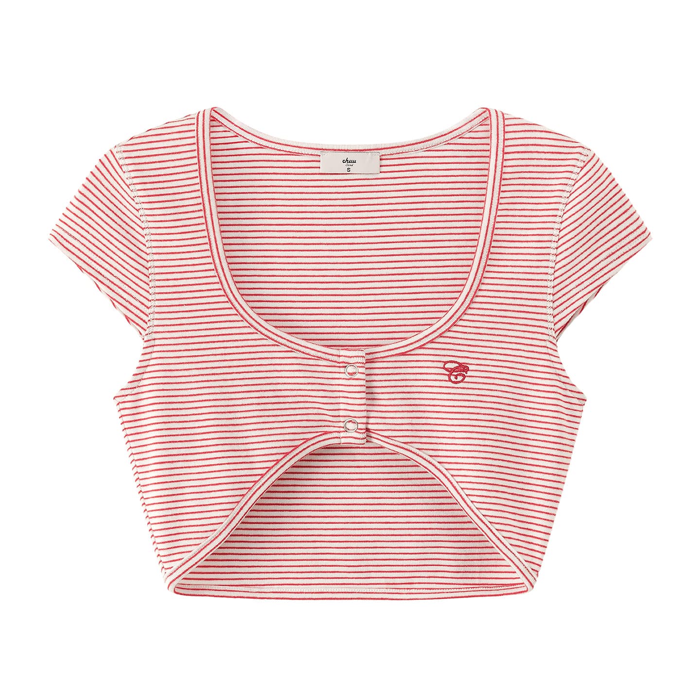 CHUU Red Stripes Женские Укороченные Куртки и Пальто - изображение 1