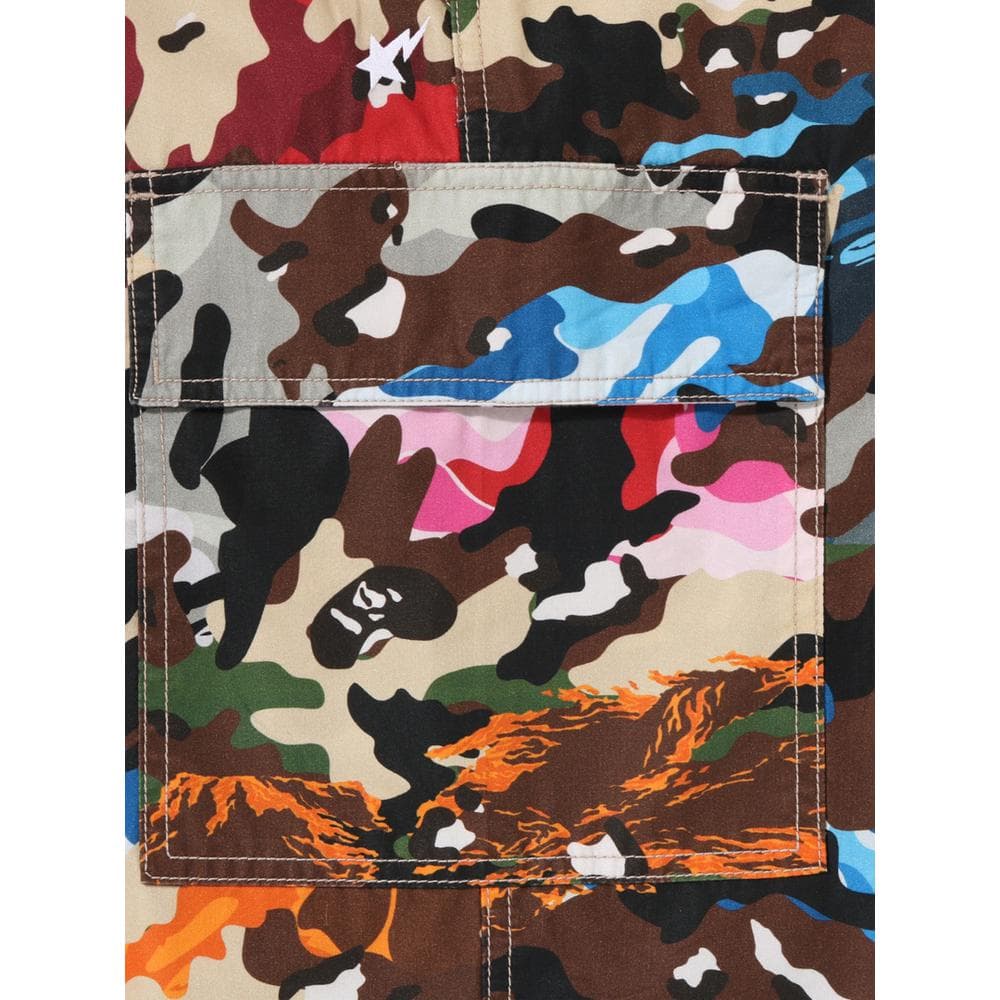 A BATHING APE Смешанный Камуфляж Женские Карго Брюки - изображение 5