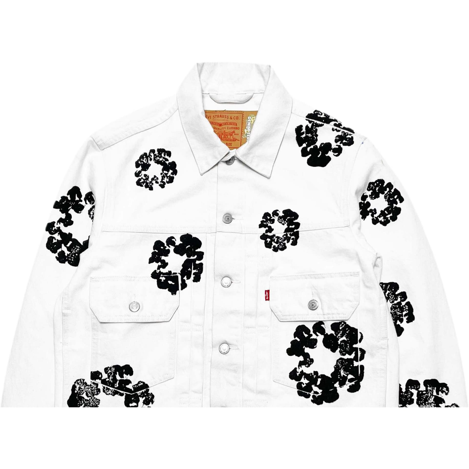 Джинсовая куртка Denim Tears Floral Print Denim Jacket White - изображение 3