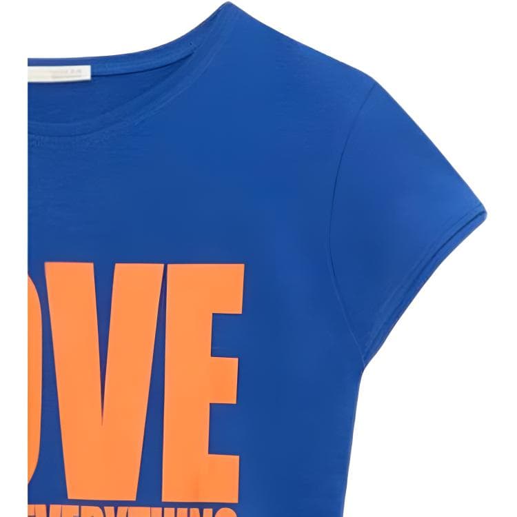 Футболка ZARA Темно-синие женские футболки T - изображение 4