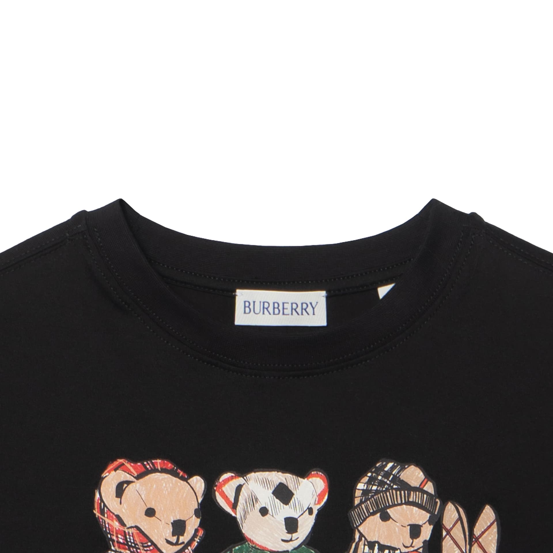 Футболка Burberry Черные Детские Рубашки T - изображение 7