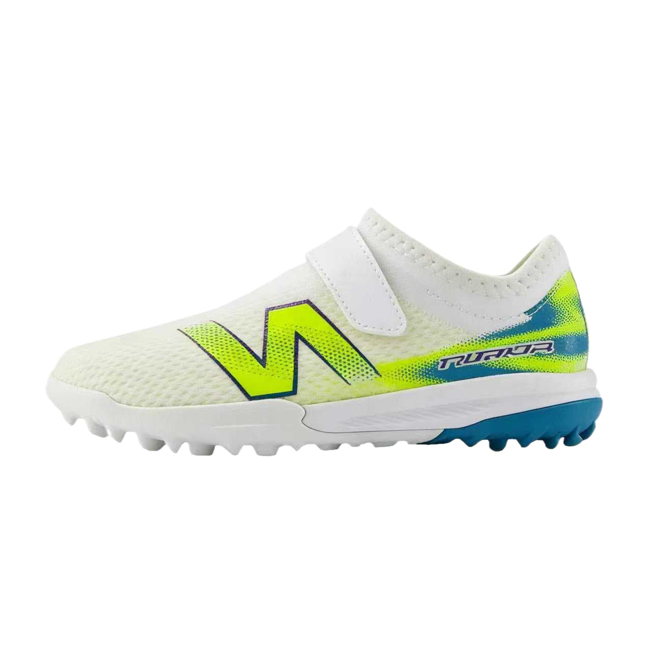Бутсы NEW BALANCE KIDS Футбольные бутсы Низкий Топ Белый Принтер Ленты Алюминево-зеленый Kids - изображение 1