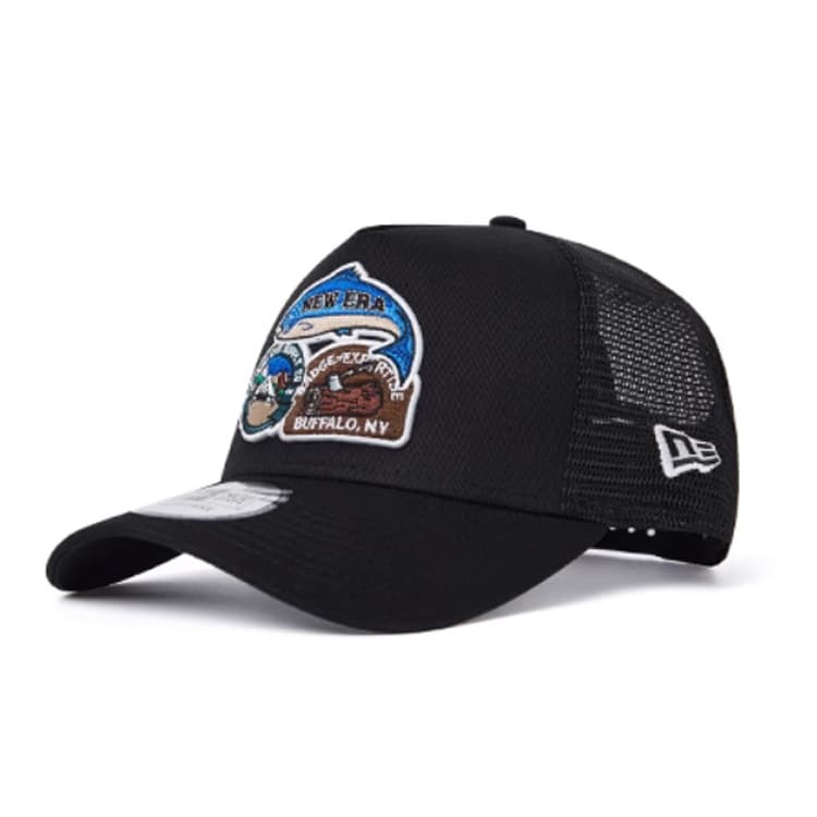 Кепка New Era Кепки из полиэстерового волокна Унисекс Черные - изображение 1