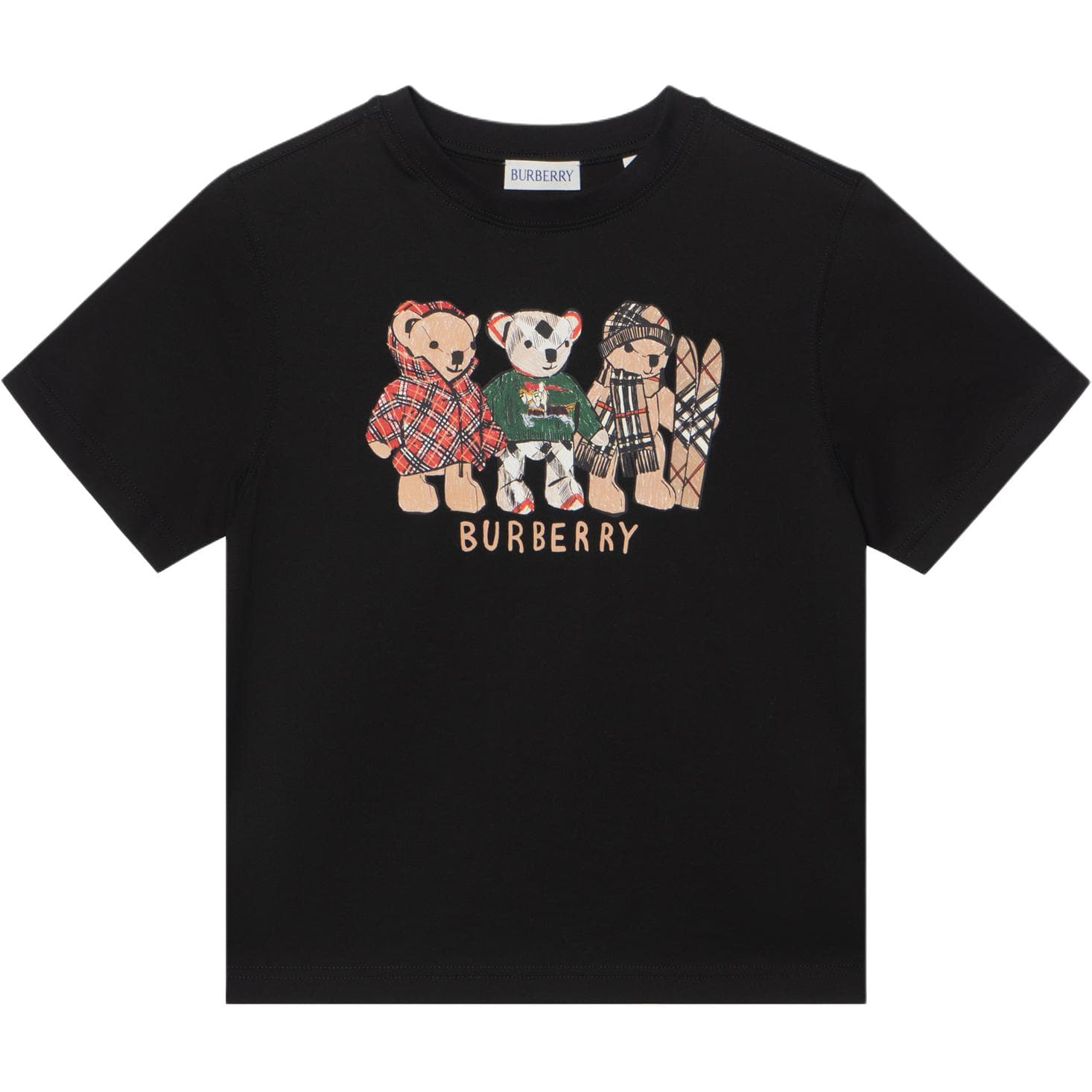 Футболка Burberry Черные Детские Рубашки T - изображение 2
