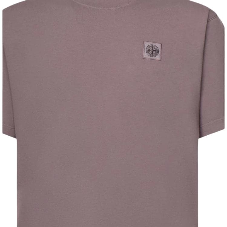 Футболка STONE ISLAND Фиолетовый Серый Мужская T-Рубашка - изображение 5