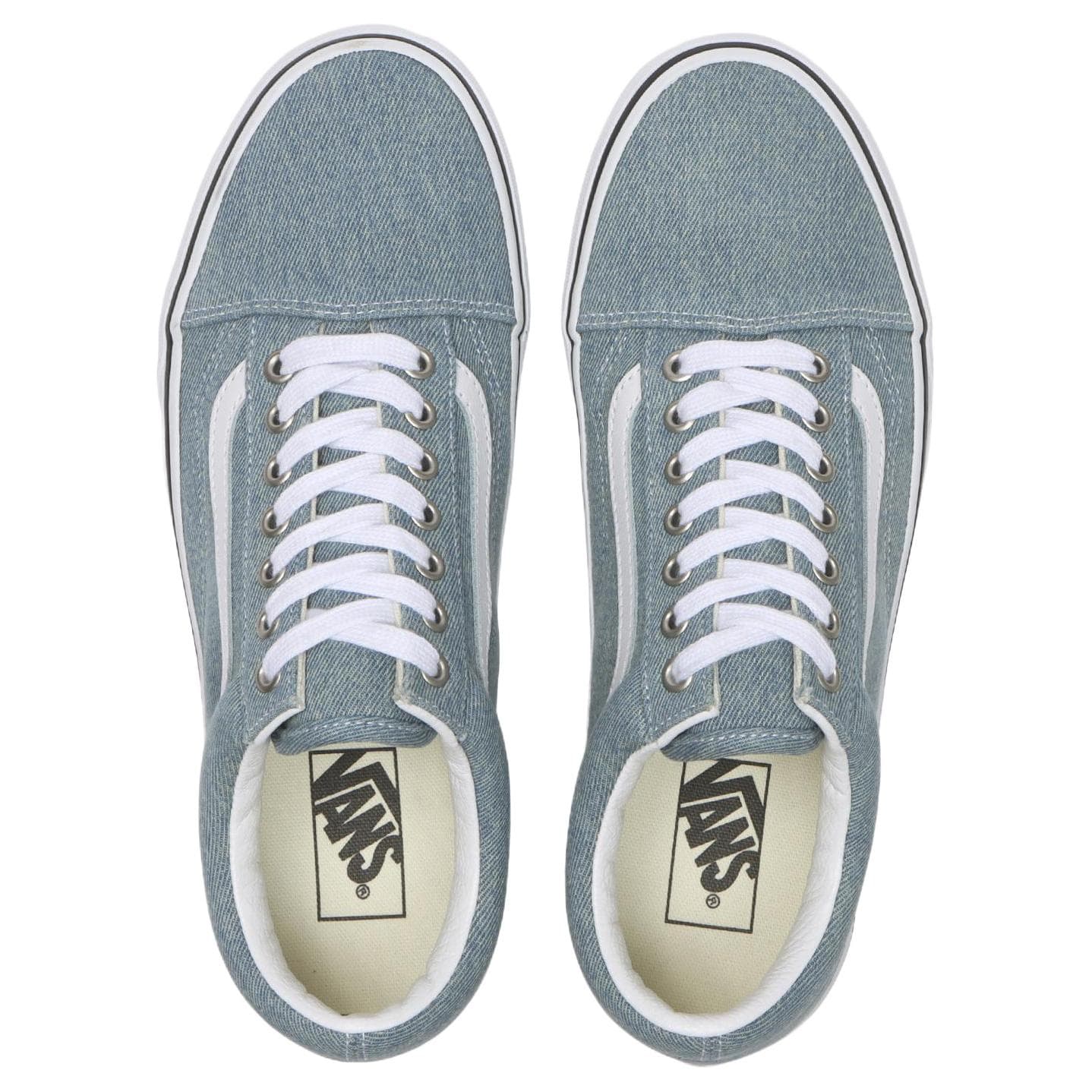 Кроссовки Vans Old Skool Кеды для скейтбординга Лоу-топы Джинсовый синий Унисекс - изображение 4
