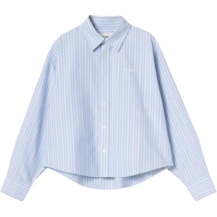 Блузка Carhartt WIP Kanan Stripes FLOATING Белый Синий Женская Рубашка - изображение 1