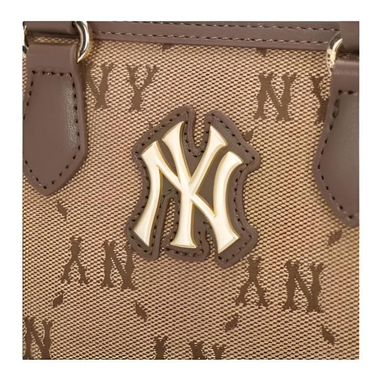 Сумка mlb New York Yankees Monogram Полиэфирное волокно Тоут Сумки Женские Коричневый - изображение 4