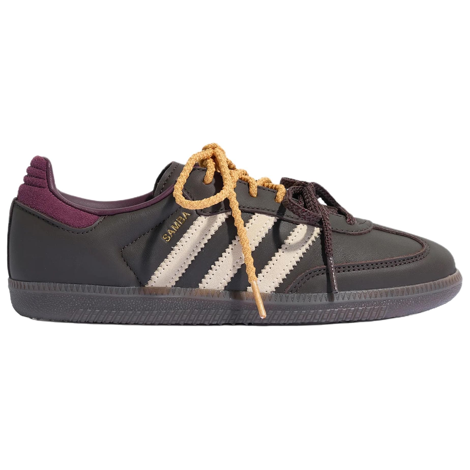 Кроссовки Adidas Originals Samba OG Low Top Army German Кеды (GAT) Коричневый Теплая Ваниль Темно-красный Фиолетовый Унисекс - изображение 2