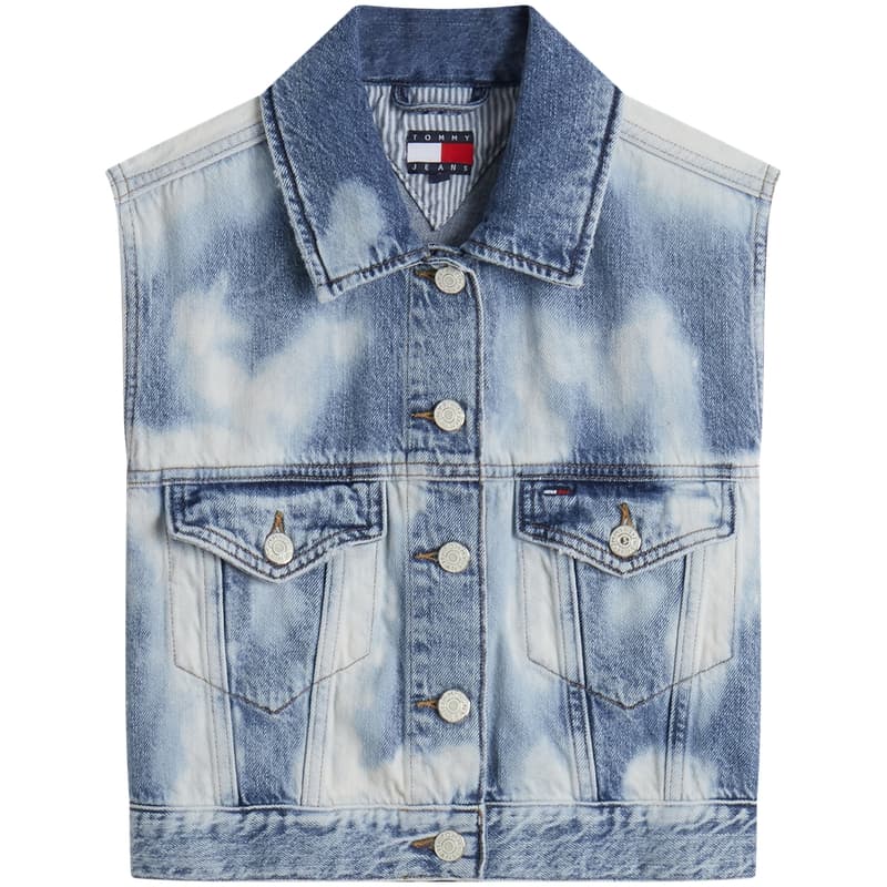 Tommy Hilfiger Светлый Деним Жилет Женские - изображение 1