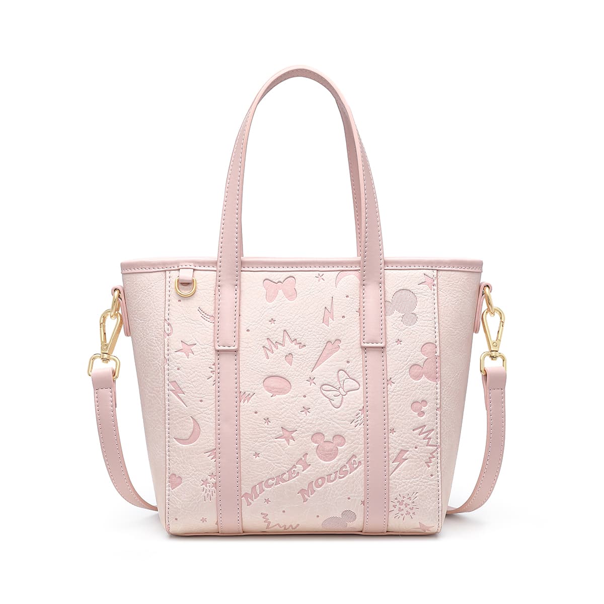 Сумка Disney Mickey Mouse ПУ (полиуретан) Сумка через плечо Tote Стандартная Женская Розовая Экрю - изображение 1