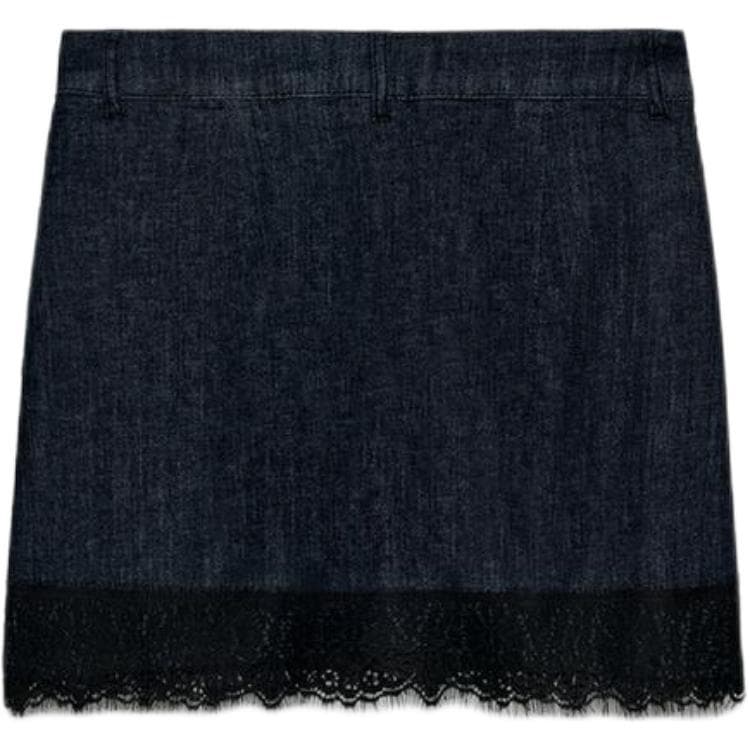 ZARA Blue Женские Джинсовые Мини Юбки - изображение 2