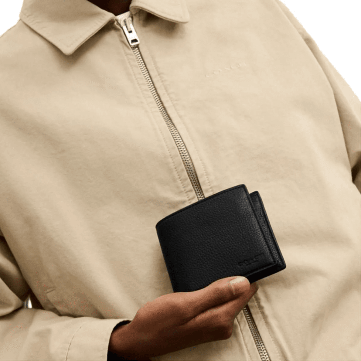 Кошелек COACH 3 IN 1 Wallet Галечная кожа Кошельки Мужской Черный - изображение 5
