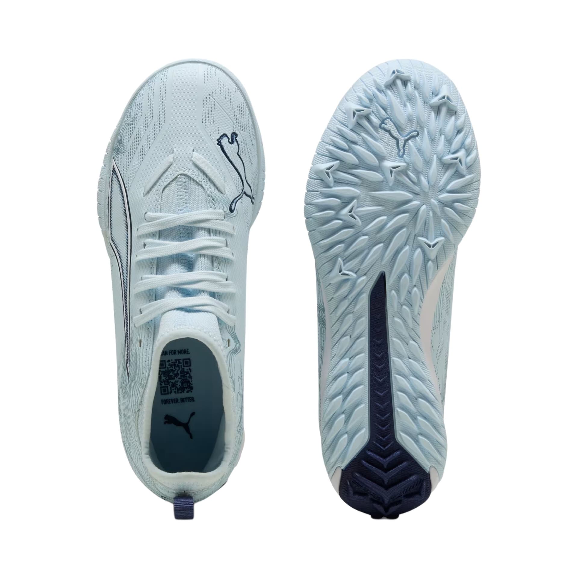 Бутсы PUMA ULTRA 6 Противоскользящие Устойчивые к истиранию MID Топ Футбольные бутсы Синие Детские - изображение 4