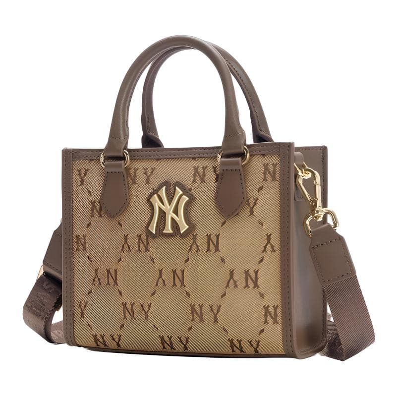 Сумка mlb New York Yankees Monogram Полиэфирное волокно Тоут Сумки Женские Коричневый - изображение 2