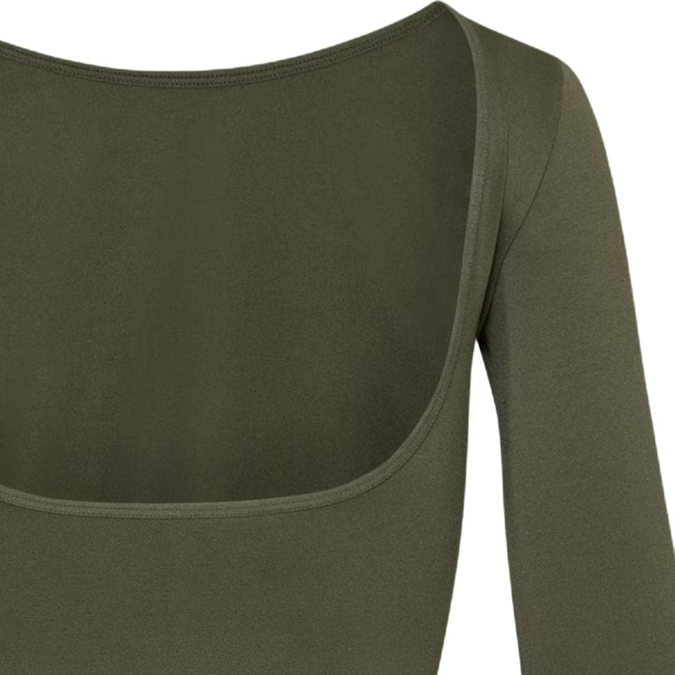 Футболка ARITZIA Стандартная рукавная рубашка T для женщин темно-оливковый темно-оливковый - изображение 3