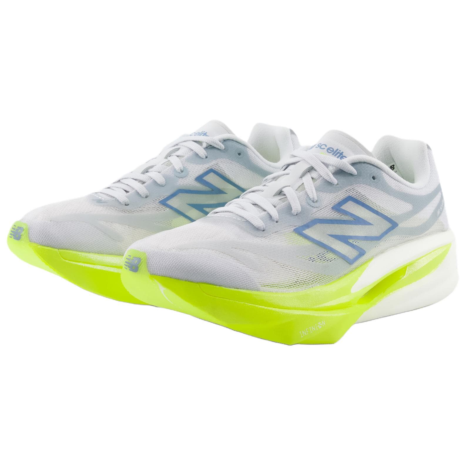 Кроссовки для бега new balance SuperComp Elite v6 Беговые кроссовки Low Топ Светло-серый желтый Женские - изображение 3