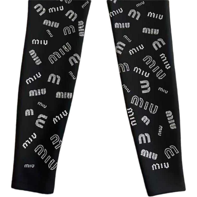 Штаны MIU MIU Черные Женские Повседневные Штаны - изображение 3